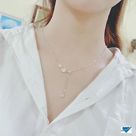 Dây chuyền nữ liền mặt chất liệu bằng bạc s925 MS009h