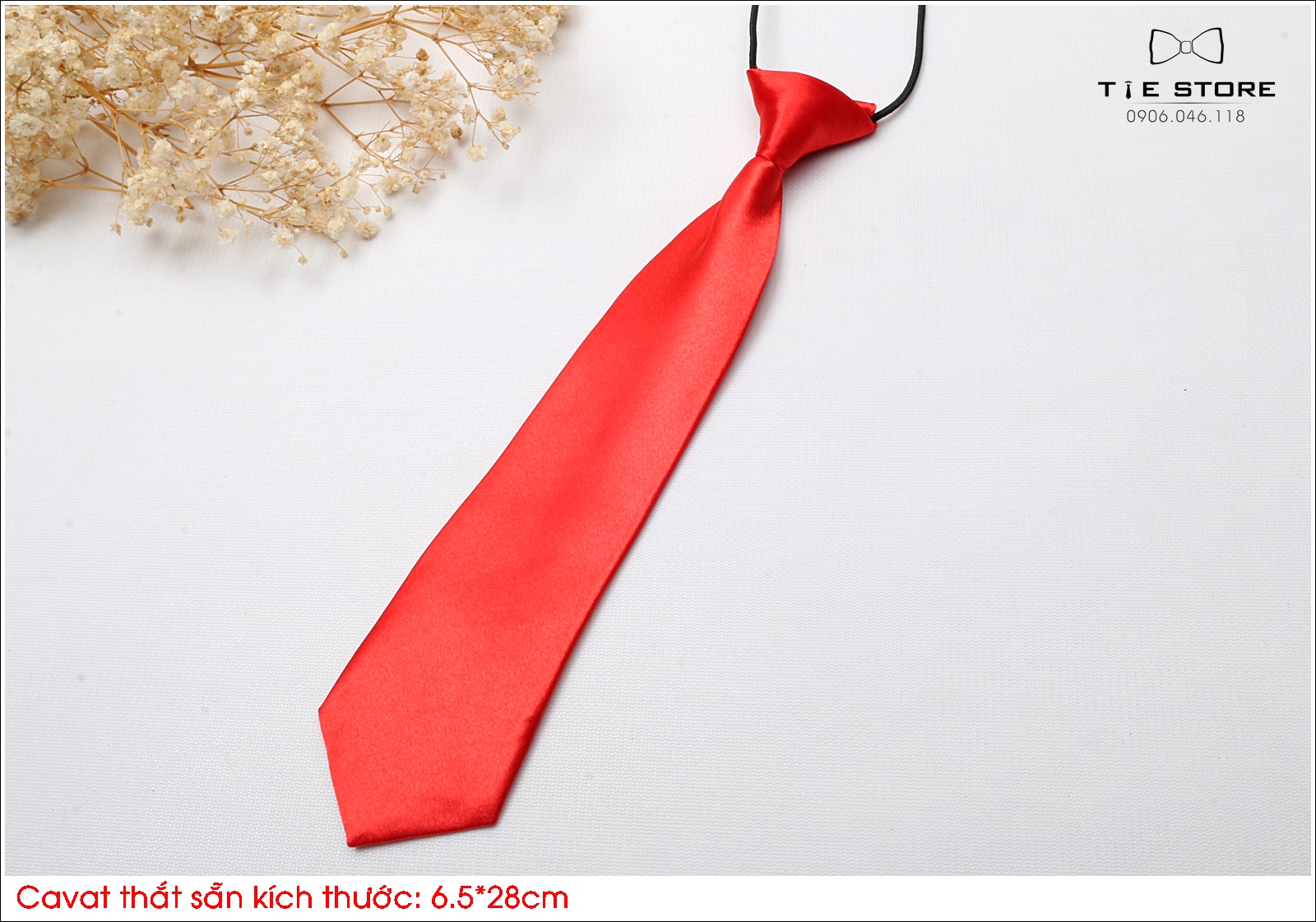 Cà vạt nữ thắt sẵn bản nhỏ 6*26cm- cavat vạt thắt sẵn