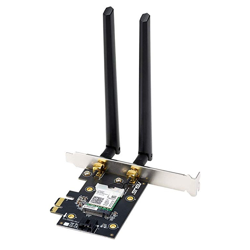 Card Mạng Không Dây Wifi Asus PCE-AX3000 (Tray Không Hộp) WiFi 6 (802.11ax) Băng Tần Kép Bluetooth 5.0 Bảo Mật Mạng WPA3 OFDMA MU-MIMO - Hàng Chính Hãng