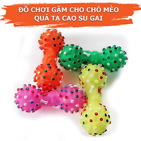 Đồ Chơi Bóng Cao Su Gai Quả Tạ Có Kèn Cho Chó Mèo