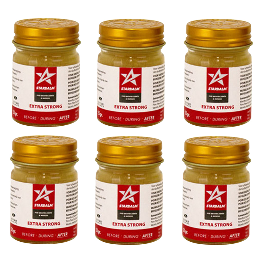 Combo 6 Lọ Dầu Cù Là Starbalm - Hà Lan (Extra Strong) 25g