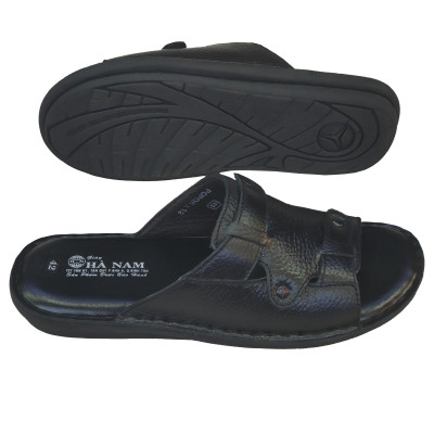 Dép Nam Quai Ngang HÀ NAM Da Bò Thật Cao Cấp DNA2125