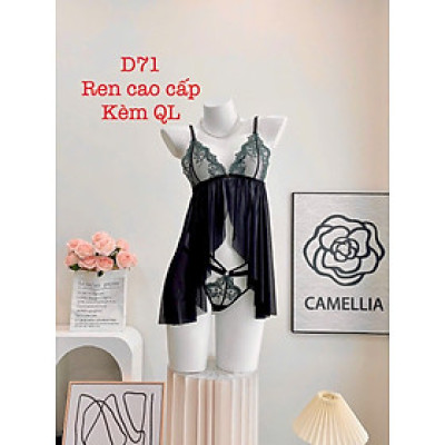 Váy Ngủ Ren Xuyên Thấu Viền Hoa Quảng Châu Cao Cấp Kèm Chip Lọt Khe Sexy