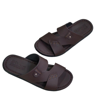 Dép Nam Quai Ngang HÀ NAM Da Bò Thật Cao Cấp DNA2217