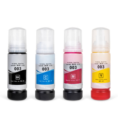 HCM- COMBO 4 màu Mực in màu Epson 003 70ml dùng cho máy in  L1110/ L3110/ L3150/ L5190/ L1216/ L1210/ L3216/ L3210/ L3250/ L3256/ L5290, hàng nhập khẩu.