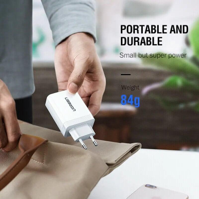 Ugreen UG60271CD179TK 5V 4.5A sạc siêu nhanh usb chuẩn qc3.0 màu trắng - HÀNG CHÍNH HÃNG