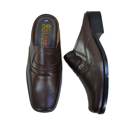 Dép Bít Mũi Nam Da Bò Thật TiTi ĐÔ Cao Cấp GSB20136