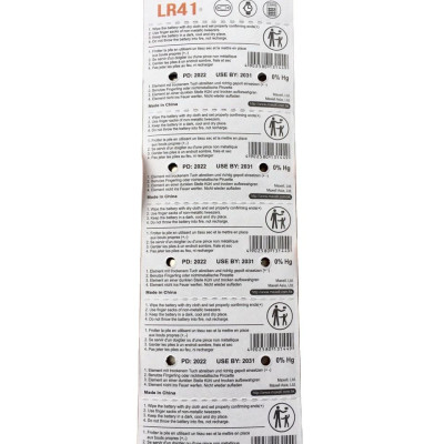 Pin LR41 / AG3 / L736F Maxell Nhật Bản 1,5V Vỉ 10 Viên