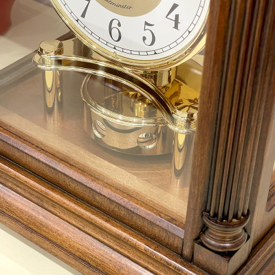 Đồng hồ để bàn Nhật Bản Rhythm CRH176NR06, Kt 23.5 x 28.0 x 15.0cm, 2.5kg Vỏ gỗ. Dùng Pin.