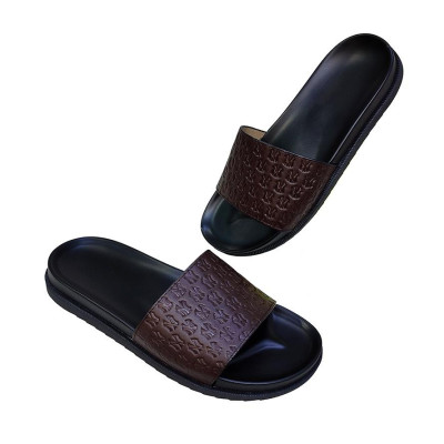 Dép Nam Quai Ngang Da Bò Thật TiTi ĐÔ Cao Cấp DNA2182d