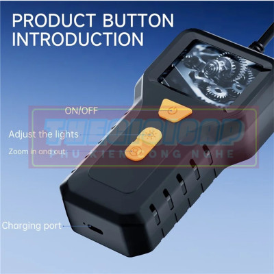 ROGTZ Camera Nội Soi Công Nghiệp Chống Nước Dây Cứng IP67 1080P Màn Hình 2 inch P240 - Hàng Nhập Khẩu