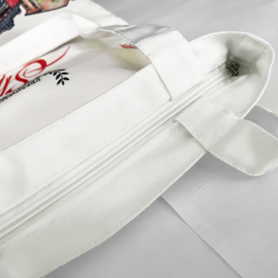 Túi canvas GIADO, túi canvas đen, túi tote in hình món ăn Việt Nam mẫu Bánh cuốn