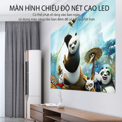 Máy Chiếu Mini Siêu Nét Kết Nối Bluetooth Wifi Chạy Hệ Điều Hành Android W2S Cao Cấp - Hàng Nhập Khẩu