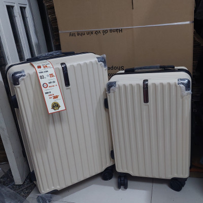 Bộ 2 cái Vali kéo du lịch gia đình Tundo nhựa ốp góc chống va đập size 20 và 24 đủ màu lựa chọn