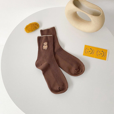 Tất Gấu Cổ Cao Nữ Họa Tiết Hình Gấu,{TP} Vớ Cổ Cao Nữ Hàn Quốc họa tiết