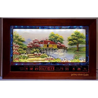 Tranh lịch vạn niên đá quý ,Ngôi nhà hạnh phúc -2057