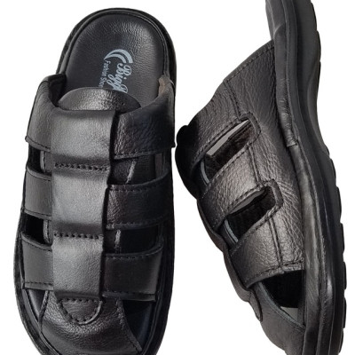 Dép nam bít đầu da bò thật BIGGBEN cao cấp DN297