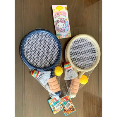Bộ Đồ Chơi Thể Thao Vợt Cầu Lông 32cm, Vợt Tennis Trẻ Em, 1 Quả Bóng và Cầu Pickleball - HÀNG CHÍNH HÃNG MINIIN