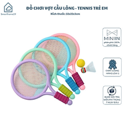 Bộ Đồ Chơi Thể Thao Vợt Cầu Lông 32cm, Vợt Tennis Trẻ Em, 1 Quả Bóng và Cầu Pickleball - HÀNG CHÍNH HÃNG MINIIN