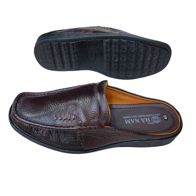 Dép Bít Mũi Nam Da Bò Thật TiTi ĐÔ Cao Cấp GSB20146b