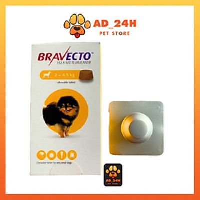 BRAVECTO diệt ghẻ, ve rận, bọ chét chó