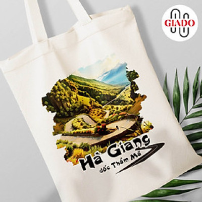 Túi canvas GIADO, túi vải bố, túi tote mẫu Hà Giang dốc Thẩm Mã