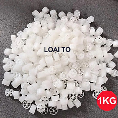 1KG Hạt Kaldnes LOẠI TO vật liệu lọc nước bể cá, tạo oxy hồ thủy sinh cao cấp 