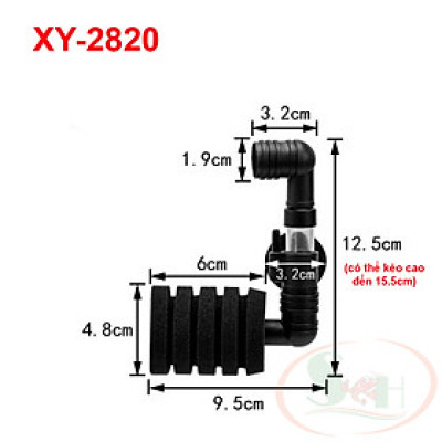 Lọc bio mini Xinyou Sponge Filter XY 2820, 2830, 2822 lọc sủi vi sinh bể cá tép nhỏ