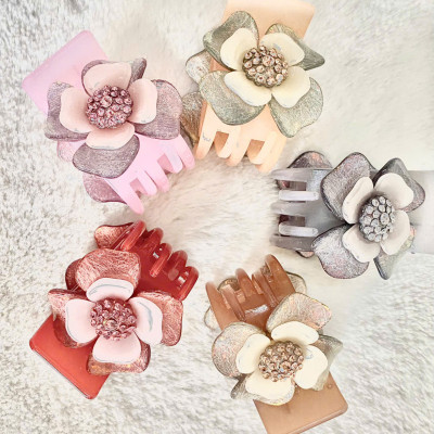 Kẹp tóc càng cua sang trọng mẫu mới - Kẹp tóc càng cua hoa đính đá cao cấp - Kẹp tóc càng cua ( Hàng cao cấp )