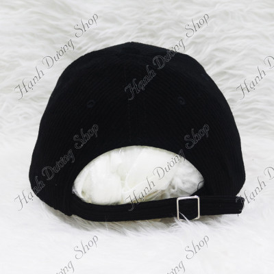 Mũ lưỡi trai nhung đũa thêu chữ P độc đáo, thời trang cá tính