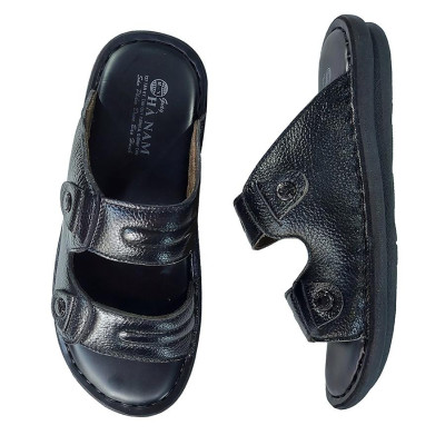 Dép Nam Quai Ngang HÀ NAM Da Bò Thật Cao Cấp DNA199