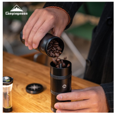 Hộp đựng trà, cà phê hợp kim nhôm mạ titanium đen Campingmoon CC-50-BK/ CC-51-BK