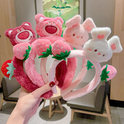 Set 2 cài tóc tai thỏ , gấu dâu phong cách Hàn Quốc phụ kiện tóc xinh xắn