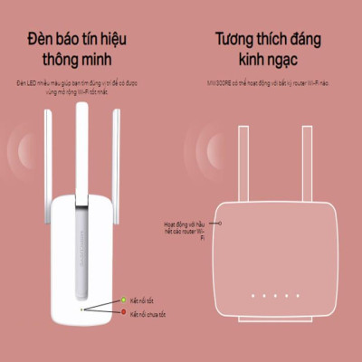 Bộ kích wifi 3 râu Mercusys chính hãng cực mạnh cục kích sóng wifi - Hàng chính hãng