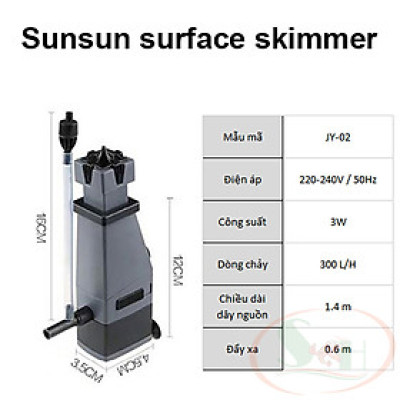 Lọc váng Sunsun Mini Surface Skimmer YF JY 01 / 02 / 03 hút váng dầu bể thủy sinh cá tép cảnh