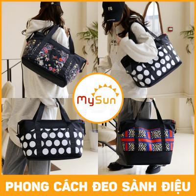 Túi xách tay du lịch nam nữ 2 TẦNG gấp gọn cỡ size to lớn đựng nhiều đồ cá nhân MySun
