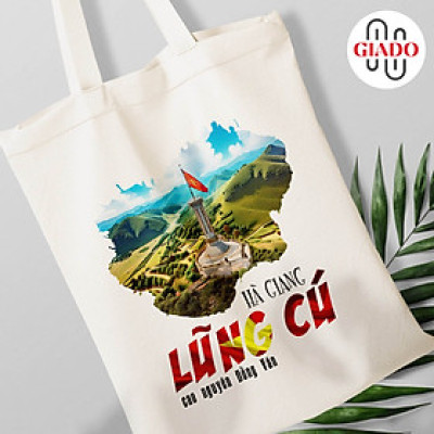 Túi canvas GIADO, túi vải bố, túi tote mẫu Hà Giang Lũng Cú