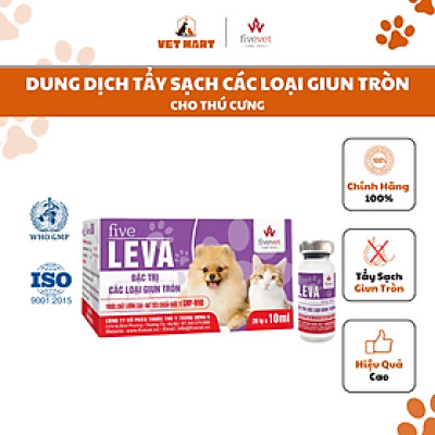 Dung Dịch five LEVA Trị Các Loại Giun Tròn Cho Thú Cưng - Fivevet