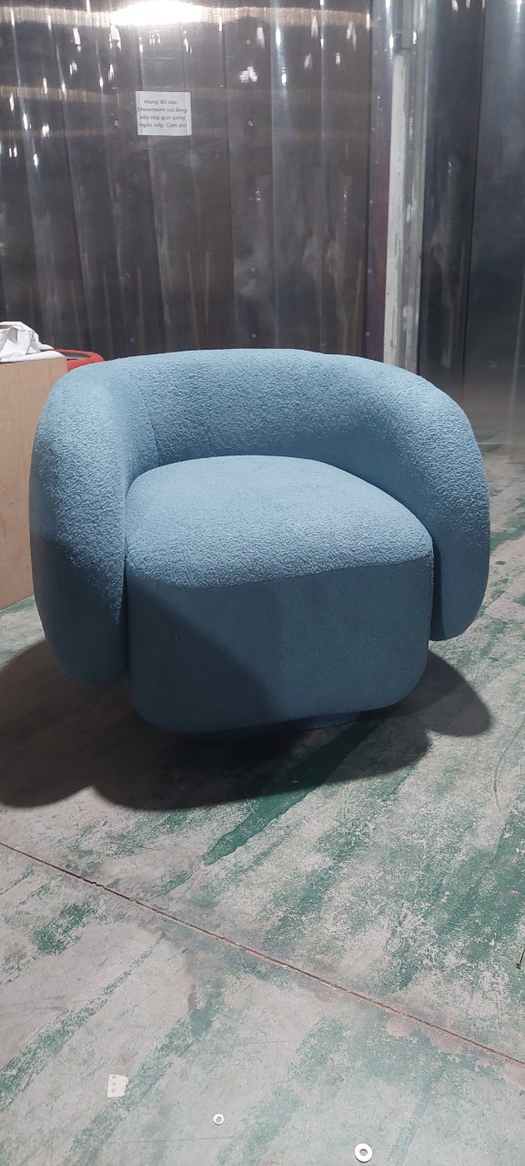 Ghế sofa đơn bọc vải lông cừu chân bọc vải cao cấp Tundo HSDCT-20