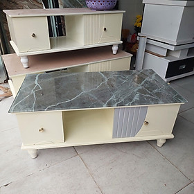 Bàn trà Tundo mặt kính 50 x 100 x 45 cm nhiều mẫu 