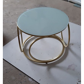 Bàn sofa hiện đại hình tròn trắng Juno Sofa (trắng)