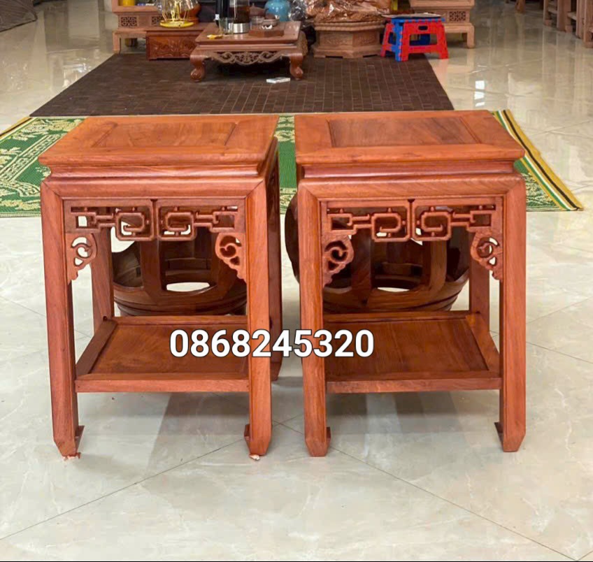 Đôn đựng đồ đa năng bằng gỗ hương đá kt cao 50 ×30cm
