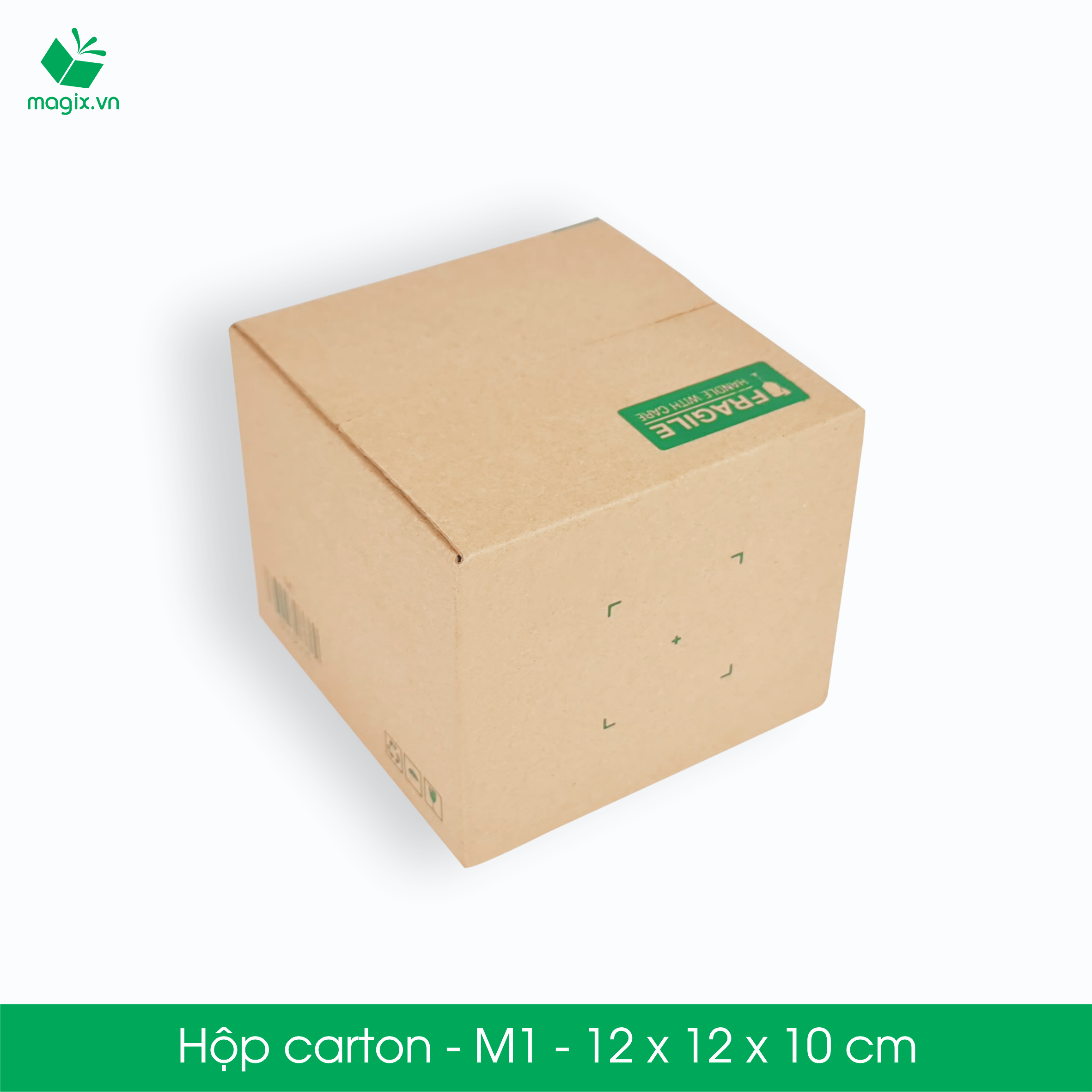 60 Thùng hộp carton đóng hàng - M1 - 12x12x10 cm