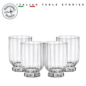 Bộ 4 ly thủy tinh cao cấp Florian DOF 375ml - Bormioli Rocco - Italy