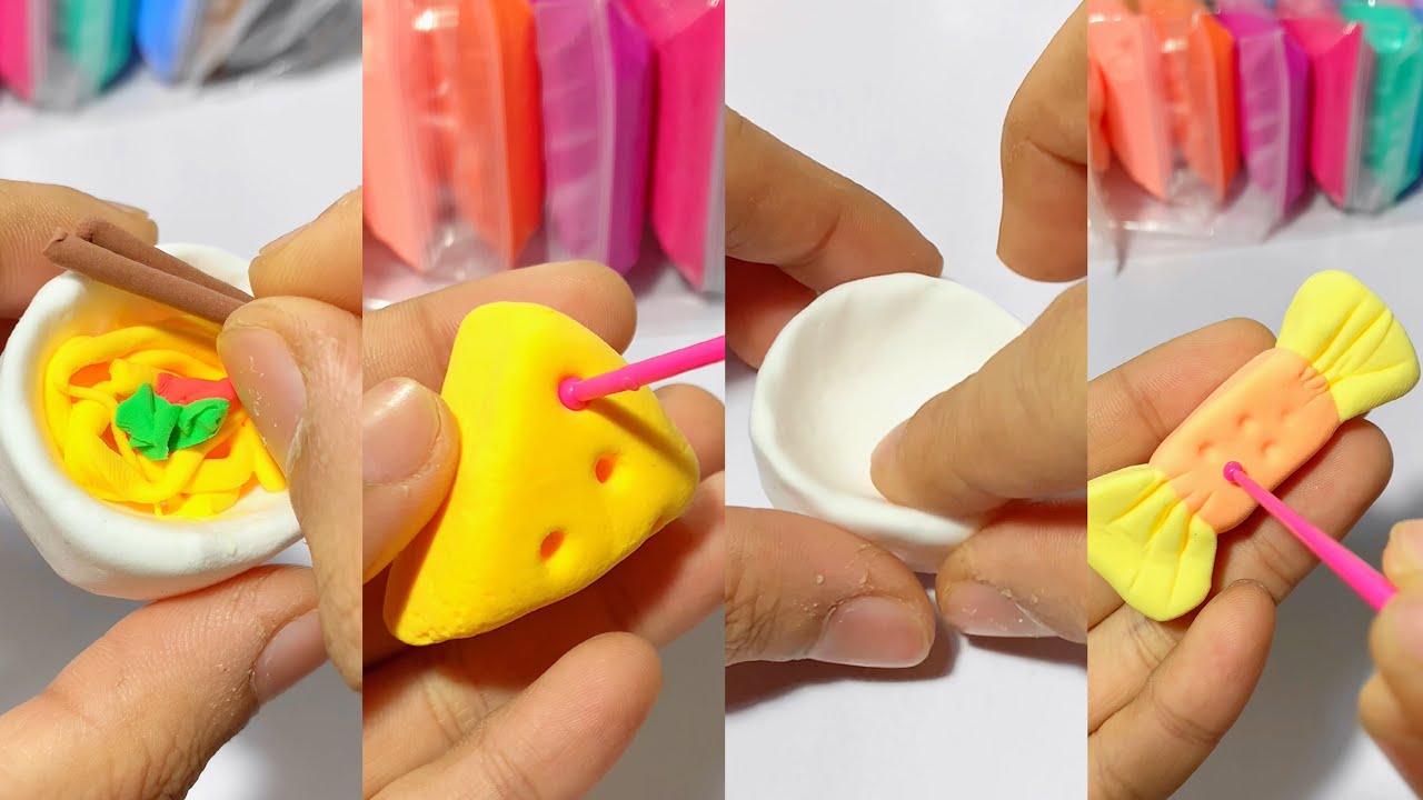 Đất sét, đất nặn tự khô màu an toàn nặn hình đáng yêu siêu nhẹ an toàn cho bé, không mùi