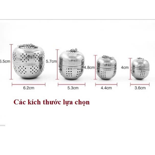 Dụng cụ lọc gia vị, giỏ lọc gia vị bằng inox Dụng cụ thảo dược, gia vị hầm và lọc trà hình quả cầu bằng inox IN48 (Chọn kích thước)