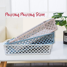 KHAY NHỰA RỔ CHỮ NHẬT ĐỰNG GIẤY A4 / ĐỰNG TÀI LIỆU / ĐA NĂNG MH5695  KT ( 35 X 27 X 8 ) CM 