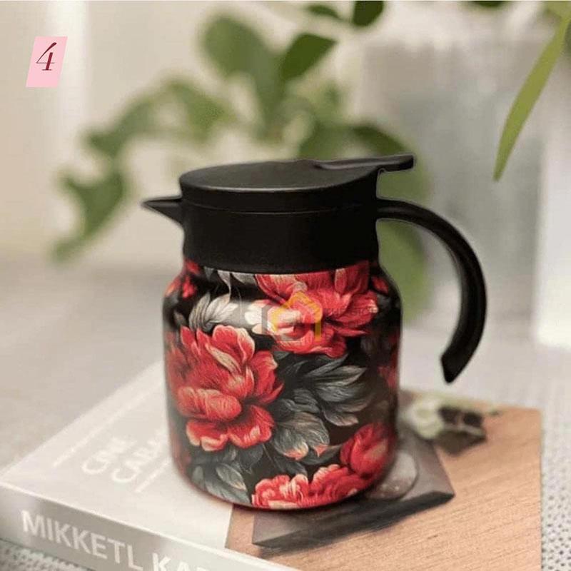 Ấm giữ nhiệt kèm lõi lọc họa tiết hoa lá MAGRACE 800ml hàng chính hãng