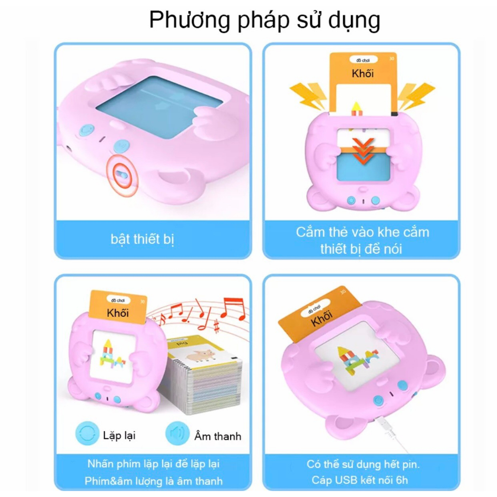 Máy Đọc Thẻ Flashcard Việt Anh Cho Bé, Máy Học Từ Vựng, Máy Tiếng Anh, Giúp Bé Phát Triển Học Tập