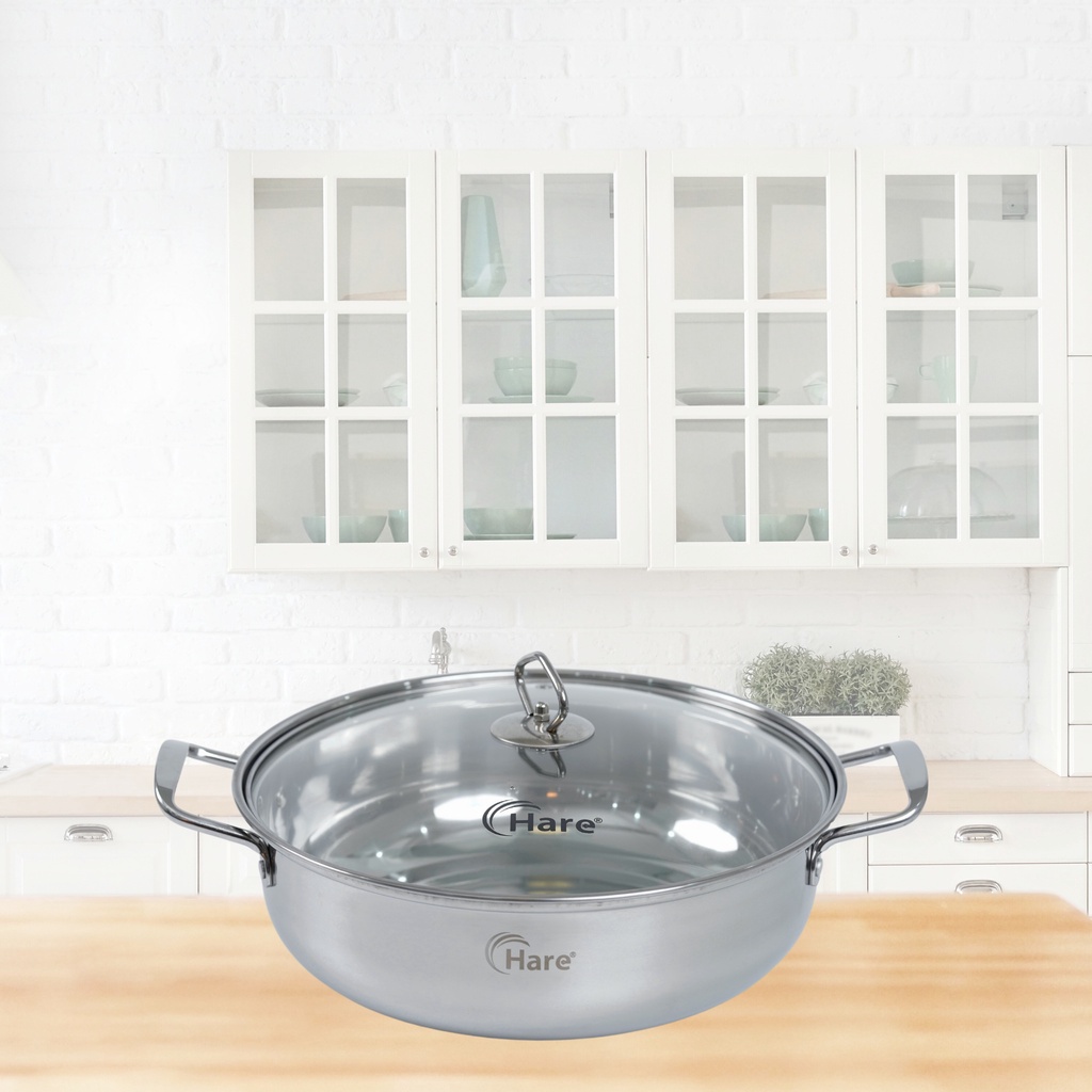 Nồi lẩu inox đáy từ HR - HP2801 (28cm) - Thương hiệu Hare - lỗi 1 đổi 1